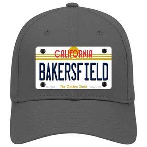 Bakersfield California Metal on Cotton Velcro Hat - Charcoal